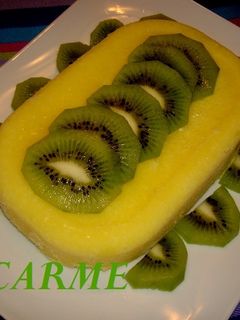 Una foto de Crema helada de mango