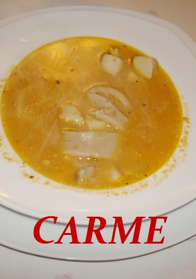 Una foto de Caldo de mariscos