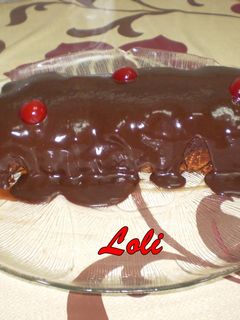 Una foto de Pastel de galletas con chocolate negro