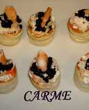 Vol-au-vent rellenos de marisco