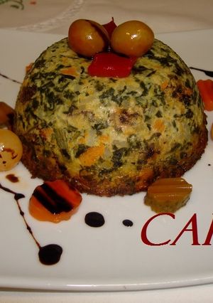 Una foto de Pastel de arroz y acelgas