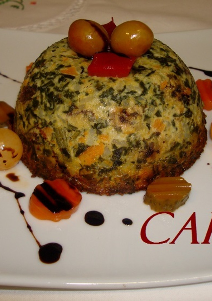 Una foto de Pastel de arroz y acelgas