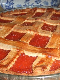 Una foto de Pasta frola integral con dulce de membrillo