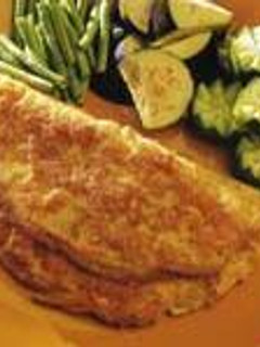 Una foto de Tortilla con pescado salado y carne de cerdo picada (Camboya)