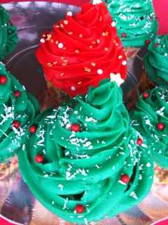 Una foto de Cupcakes árbol de Navidad