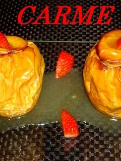 Una foto de Manzanas asadas con almendras al Marie Brizart