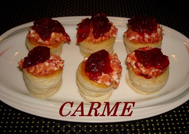 Vol Au Vent Rellenos De Queso De Cabra Y Mermelada Receta De Carme