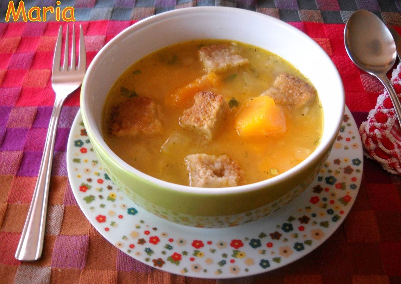 Sopa de hinojo y calabaza<br />