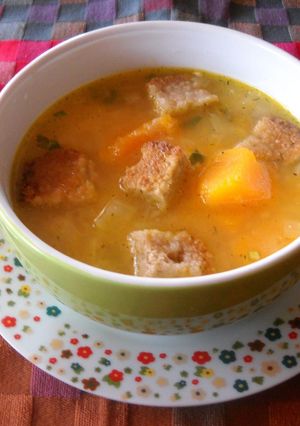 Una foto de Sopa de hinojo y calabaza