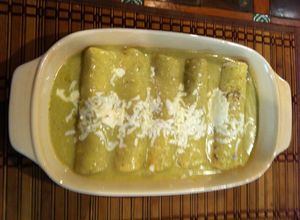Una foto de Enchiladas verdes como en Guadalajara