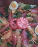 Ensalada de lechuga, espinacas y cítricos