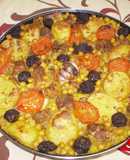 Arroz al horno con restos del cocido