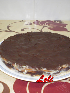 Una foto de Tarta helada de galletas y leche condensada