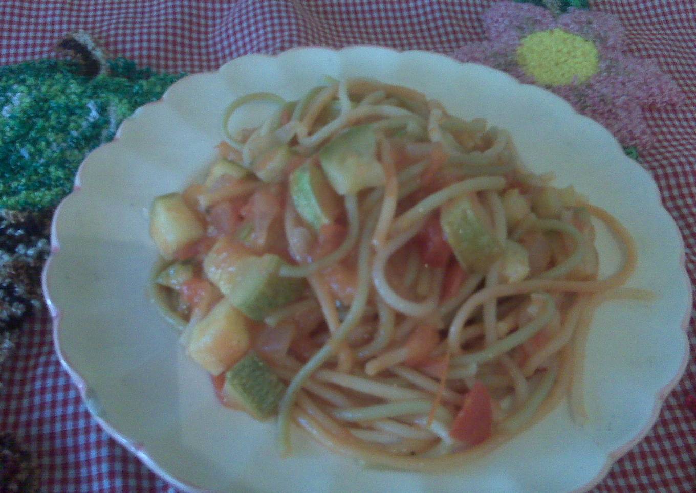 Spaghetti con calabaza<br />