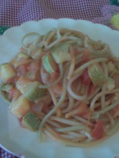 Una foto de Spaghetti con calabaza