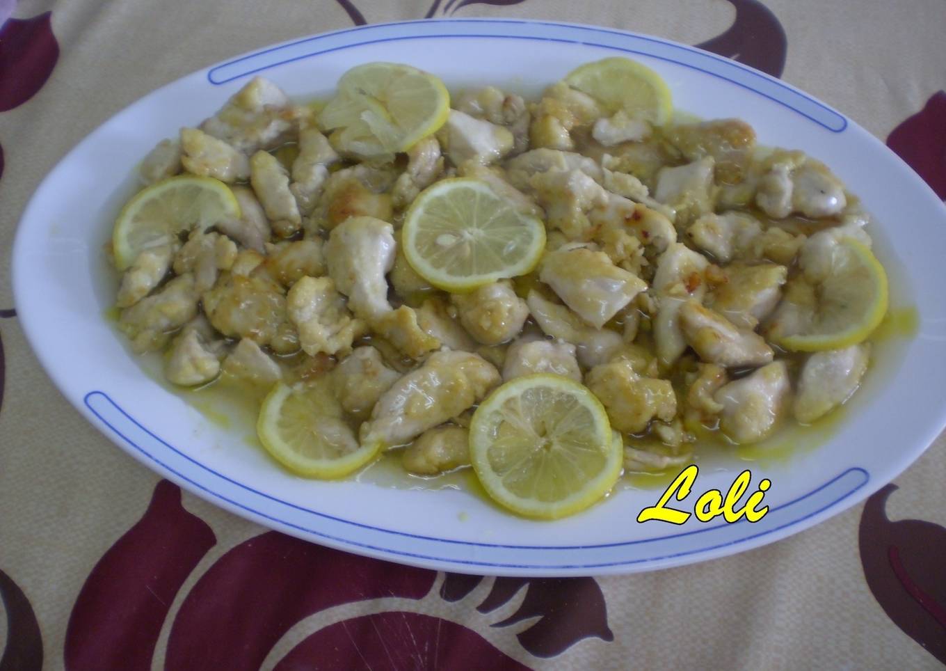 Pollo al limón al estilo chino<br />