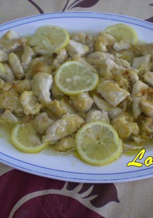 Una foto de Pollo al limón al estilo chino