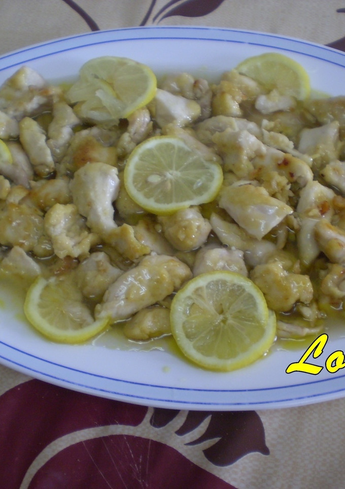 Una foto de Pollo al limón al estilo chino