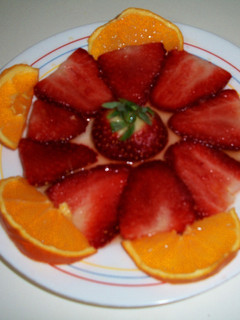 Una foto de Fresones con naranja