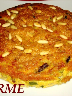Una foto de Pastel de setas y bacalao