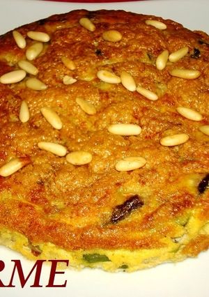 Una foto de Pastel de setas y bacalao