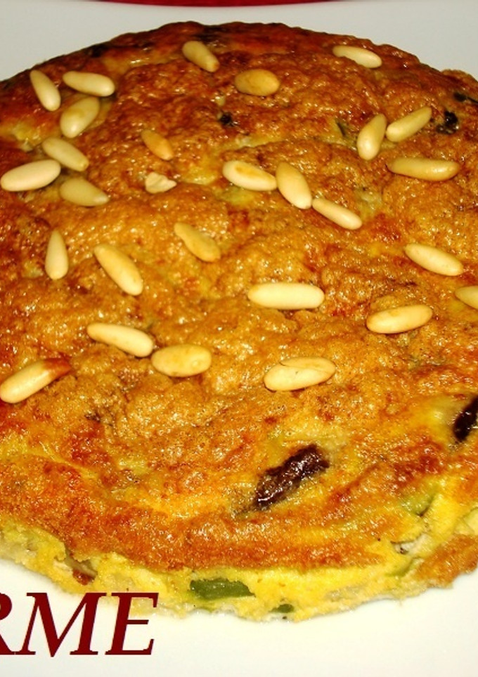 Una foto de Pastel de setas y bacalao