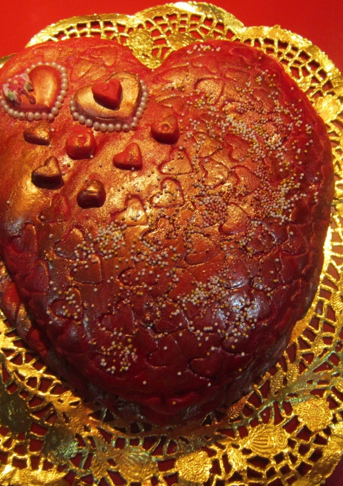 Una foto de Tarta corazón San Valentín