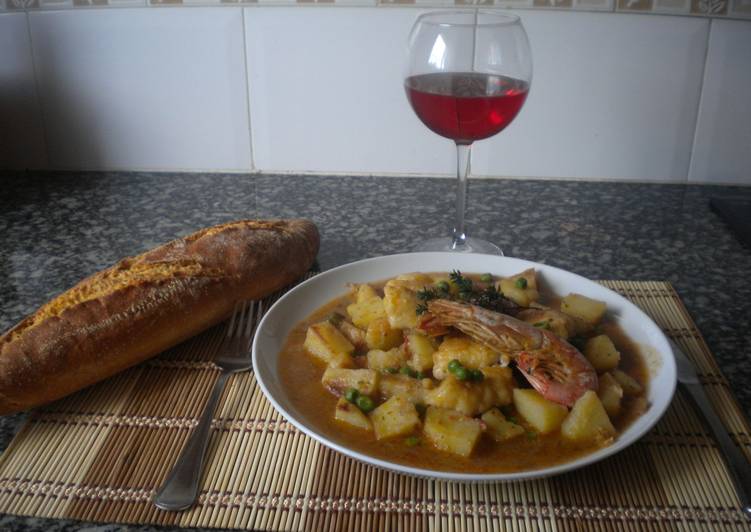Suquet de merluza y gambas