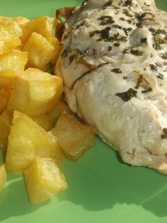 Una foto de Pechugas de pollo rellenas al horno