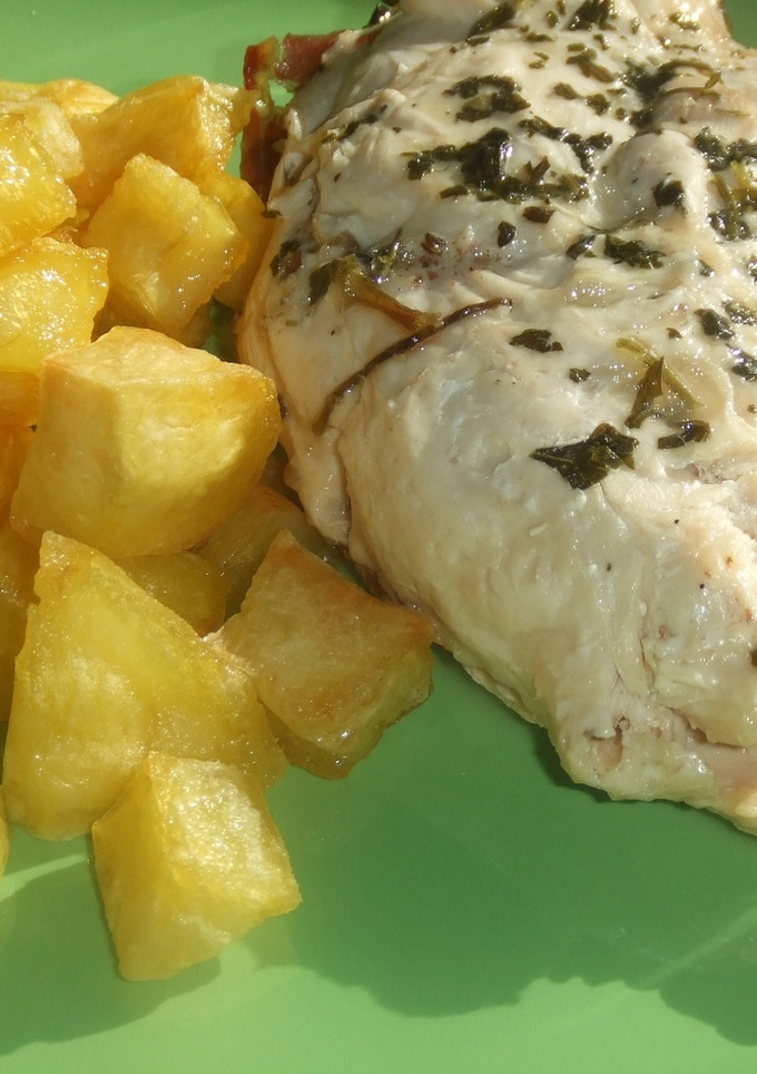 Una foto de Pechugas de pollo rellenas al horno