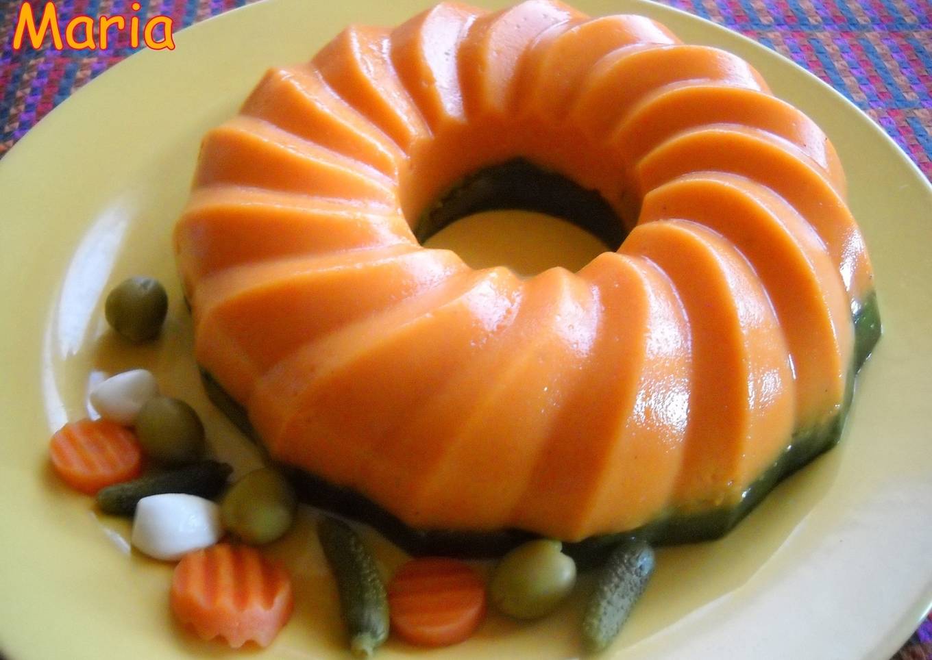 Pastel de verduras bicolor<br />
