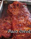 Costela de porco ao molho de barbecue