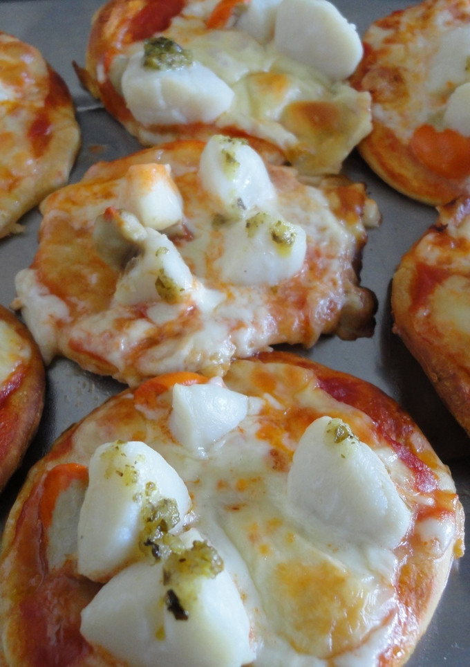 Una foto de Mini pizzas de vieiras