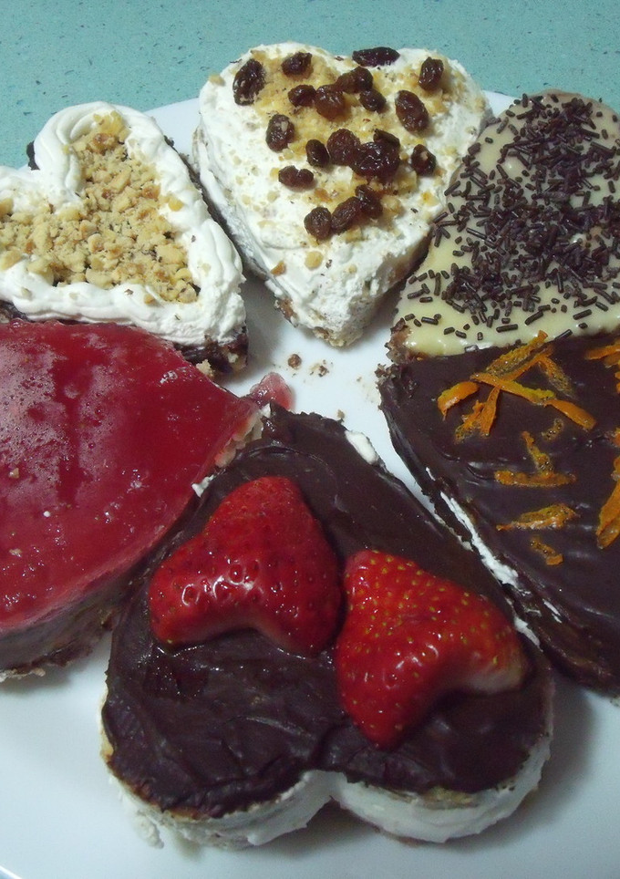 Una foto de Mini tartas corazones Eva