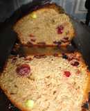 Bizcocho de pistachos y frutos rojos