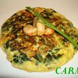 Tortilla de acelgas y gambas