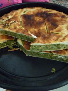 Una foto de Tarta de verduras y arroz casera
