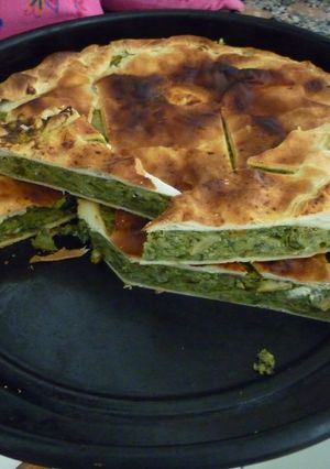 Una foto de Tarta de verduras y arroz casera