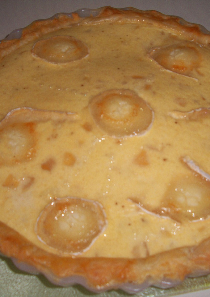 Una foto de Quiche de cebolla con queso de Cabra