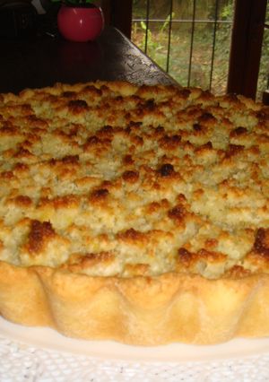 Una foto de Tarta de dulce de leche y coco
