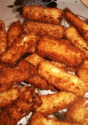 Una foto de Queso fresco crujiente, al ajo y perejil