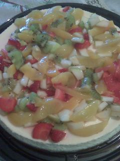 Una foto de Cheesecake con frutas