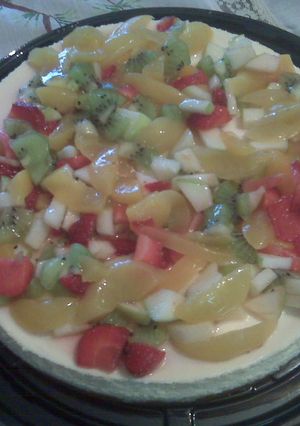 Una foto de Cheesecake con frutas