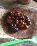 Crêpes mixtos con macedonia de invierno