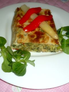 Una foto de Pastel de acelga, espinaca y brócoli