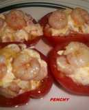 Tomates Raf rellenos de gambas