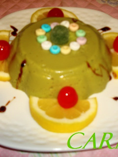 Una foto de Flan de aguacate