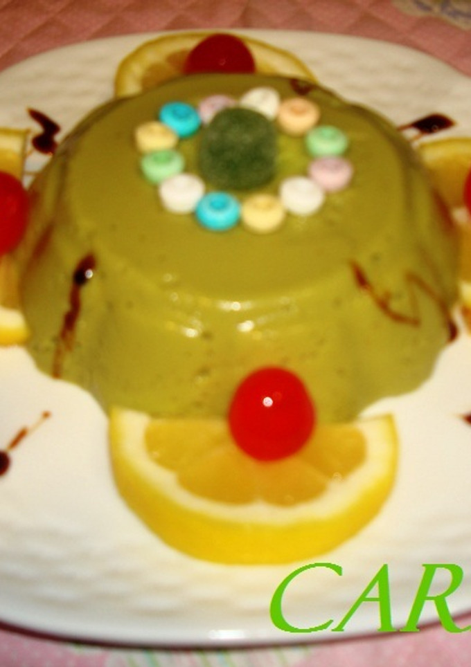 Una foto de Flan de aguacate