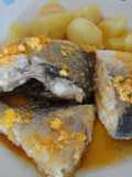 Dorada en salsa al estilo menorquín