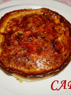Una foto de Quiche de espinacas y pollo